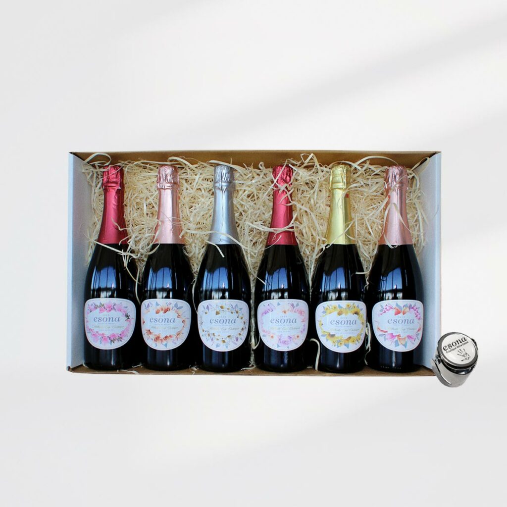 Esona Our Flower Collection Methode Cap Classique Sparkling Wine South Africa Limited Edition Box Open